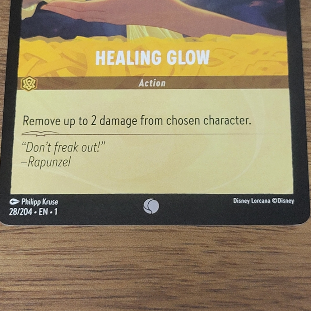 Healing Glow Disney Lorcana Card First Edition # 28 Rupunzel yellow - Picture 3 of 6